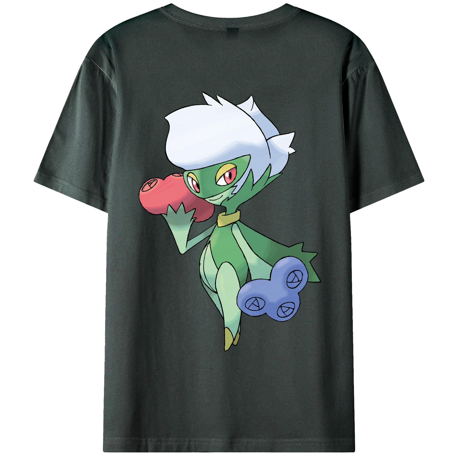 （画像用） ポケットモンスター Pokémon 綿100％ メンズ半袖Tシャツ（バックプリント） 通気性